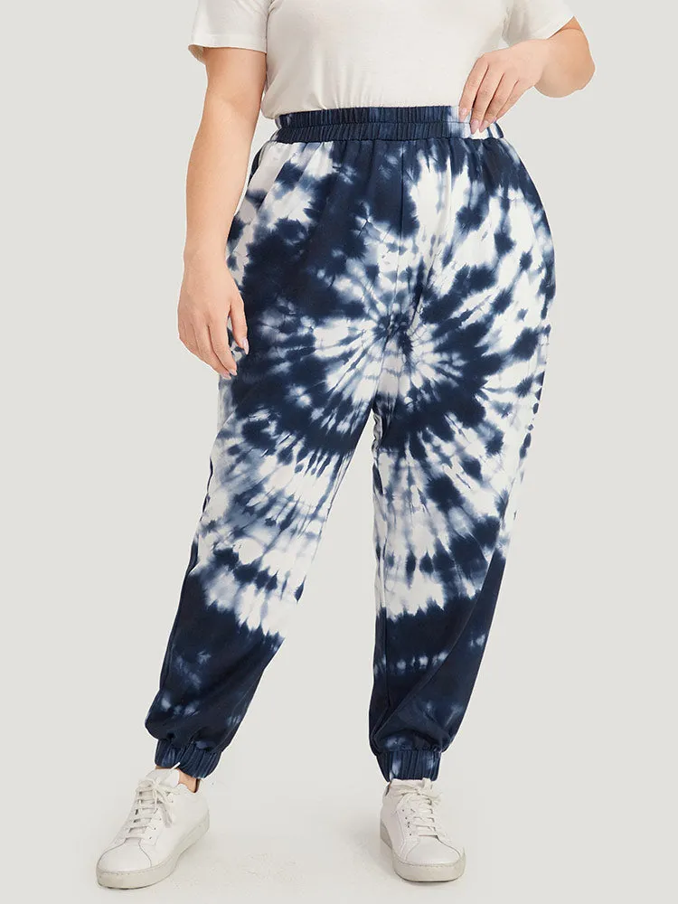 Tie Dye Pocket Elastic Waist Sweatpants sold by Bloomchic
