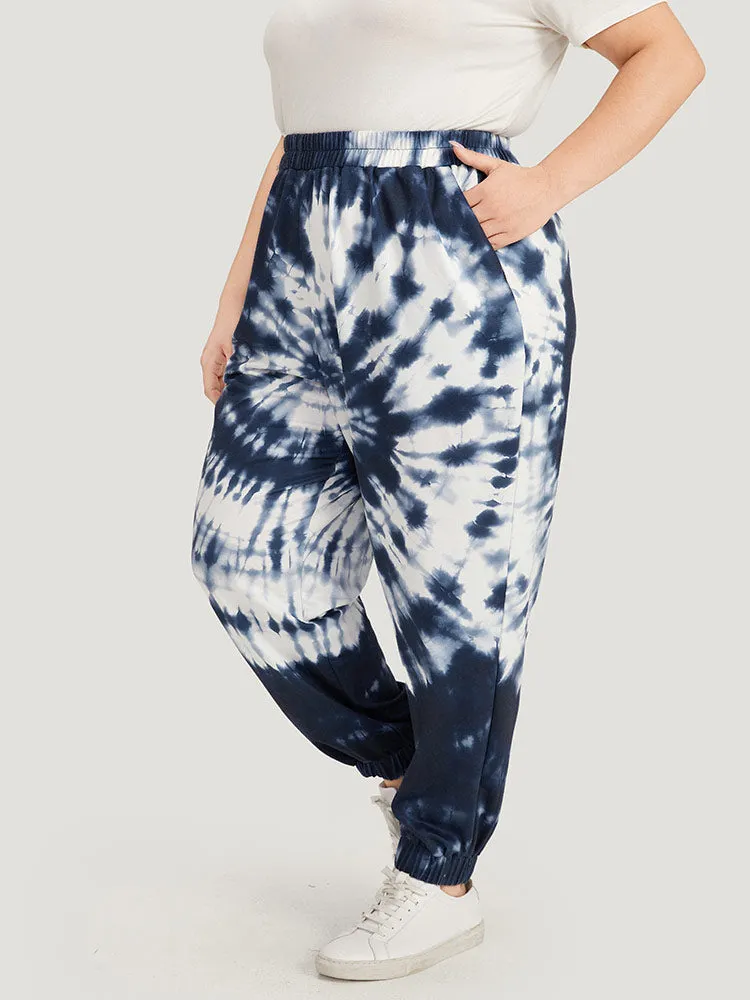 Tie Dye Pocket Elastic Waist Sweatpants sold by Bloomchic product image thumbnail 2