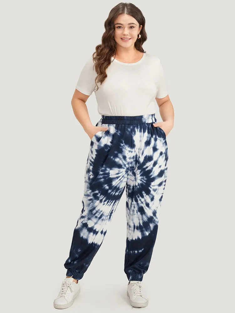 Tie Dye Pocket Elastic Waist Sweatpants sold by Bloomchic product image thumbnail 3