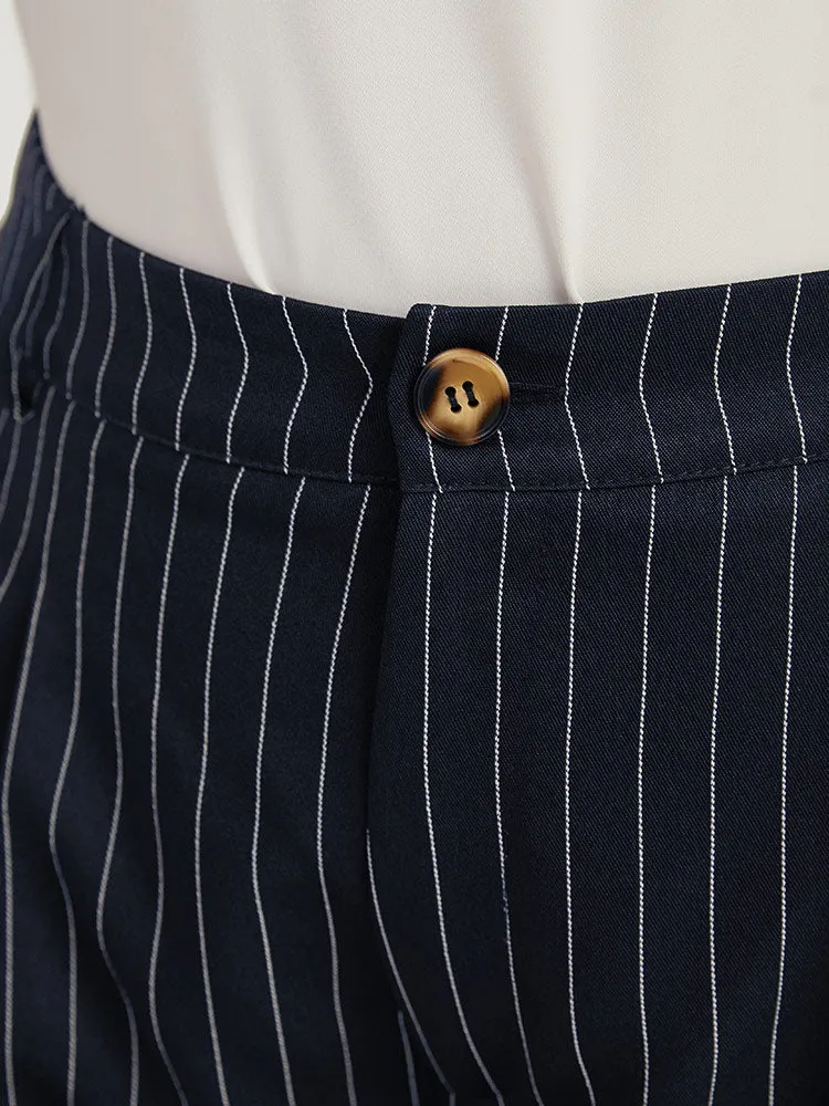 Striped Pocket Loose Pleated Button Fly Pants sold by Bloomchic product image thumbnail 5