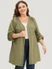 Plain Contrast Lace Lantern Sleeve Button Fly Coat sold by Bloomchic