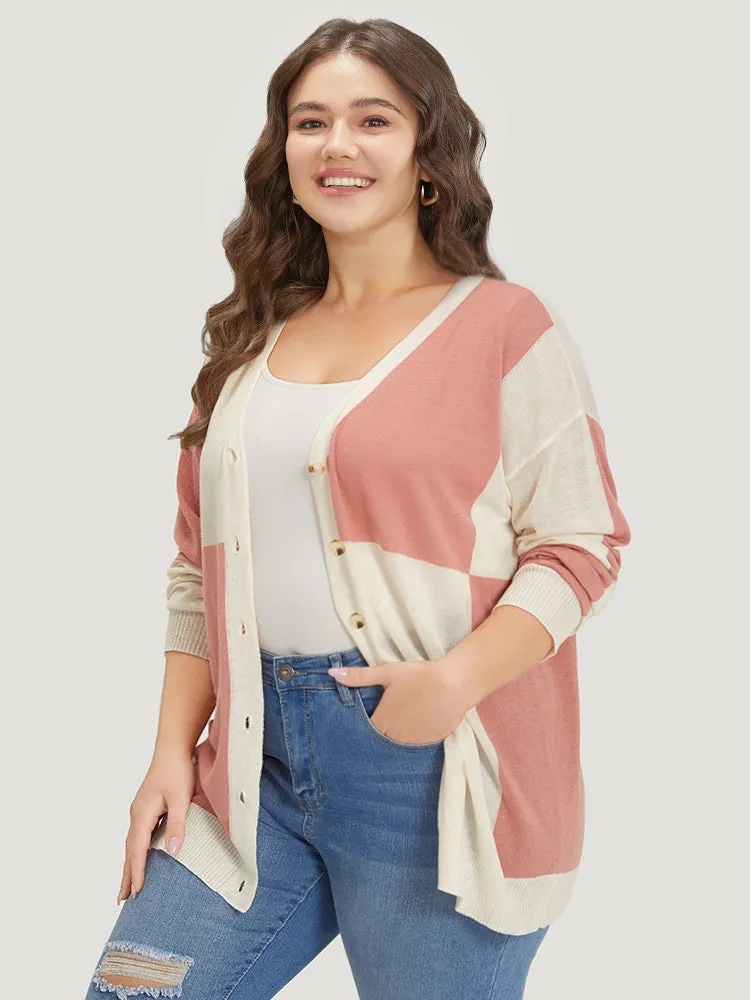 Supersoft Essentials Colorblock Two Tone Button Up Cardigan sold by Bloomchic product image thumbnail 4