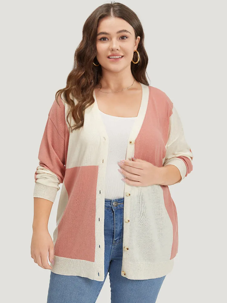Supersoft Essentials Colorblock Two Tone Button Up Cardigan sold by Bloomchic product image thumbnail 3