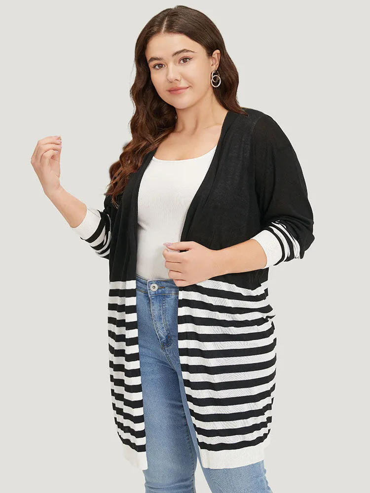 Supersoft Essentials Striped Open Front Cardigan sold by Bloomchic product image thumbnail 5