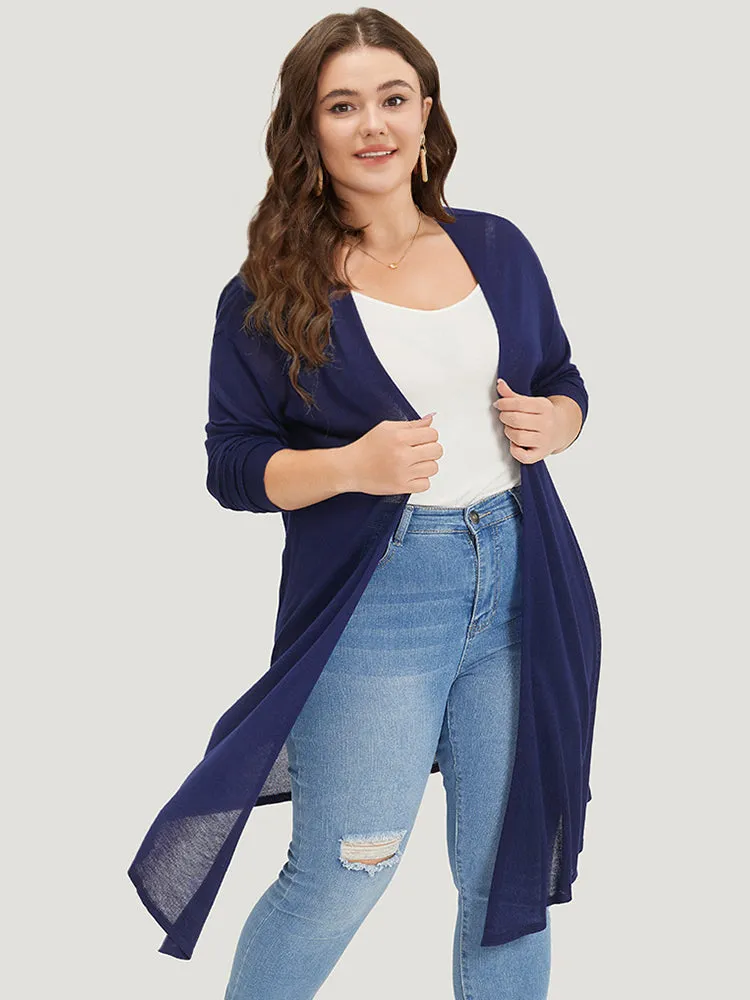 Supersoft Essentials Plain Asymmetrical Hem Open Front Cardigan sold by Bloomchic product image thumbnail 5