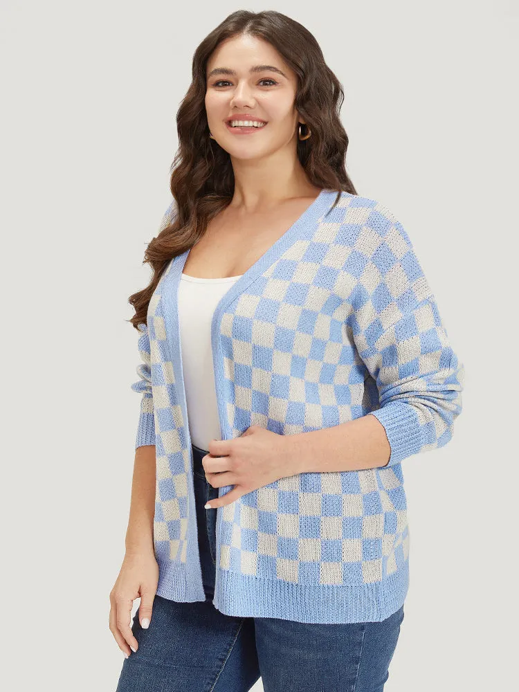 Plaid Print Open Front Elastic Cuffs Cardigan sold by Bloomchic product image thumbnail 5