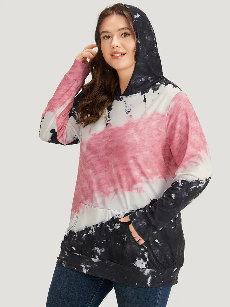 Tie Dye Hooded Pocket Sweatshirt sold by Bloomchic product image thumbnail 4