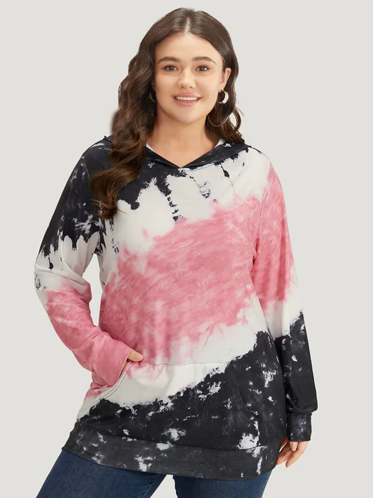 Tie Dye Hooded Pocket Sweatshirt sold by Bloomchic product image thumbnail 5