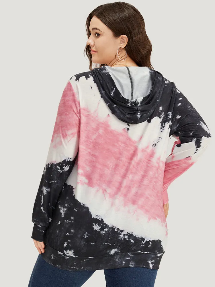 Tie Dye Hooded Pocket Sweatshirt sold by Bloomchic product image thumbnail 2