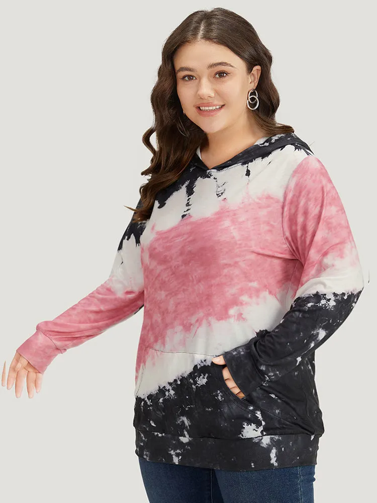 Tie Dye Hooded Pocket Sweatshirt sold by Bloomchic product image thumbnail 3