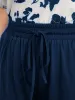 Solid Elastic Waist Pocket Drawstring Sleep Shorts sold by Bloomchic