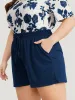 Solid Elastic Waist Pocket Drawstring Sleep Shorts sold by Bloomchic