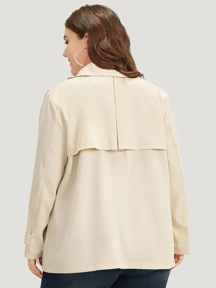 Solid Double Breasted Flap Pocket Suit Collar Coat sold by Bloomchic product image thumbnail 2