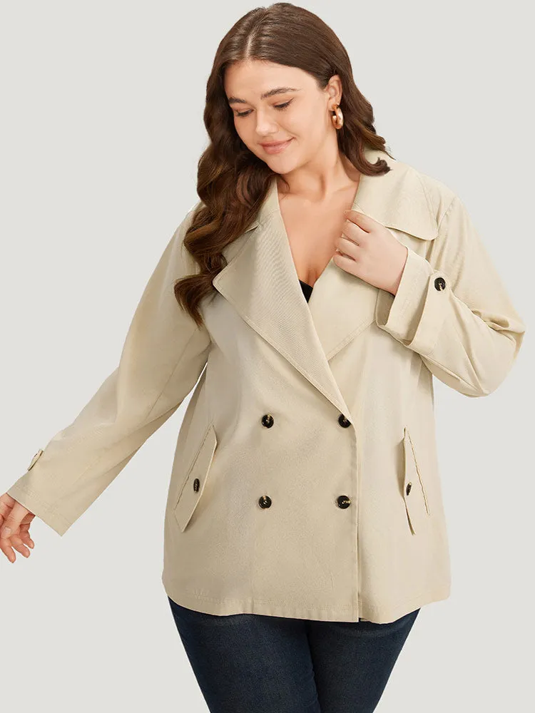 Solid Double Breasted Flap Pocket Suit Collar Coat sold by Bloomchic product image thumbnail 5