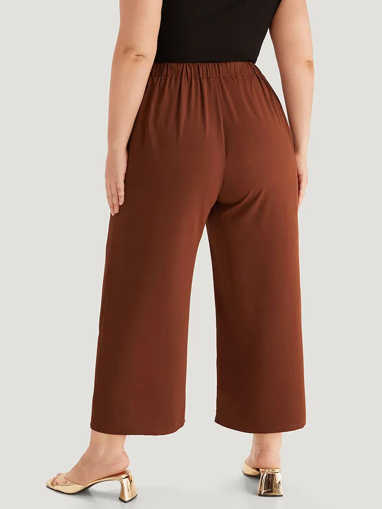 Solid Metal Buckle Detail Pleated Pants sold by Bloomchic product image thumbnail 4