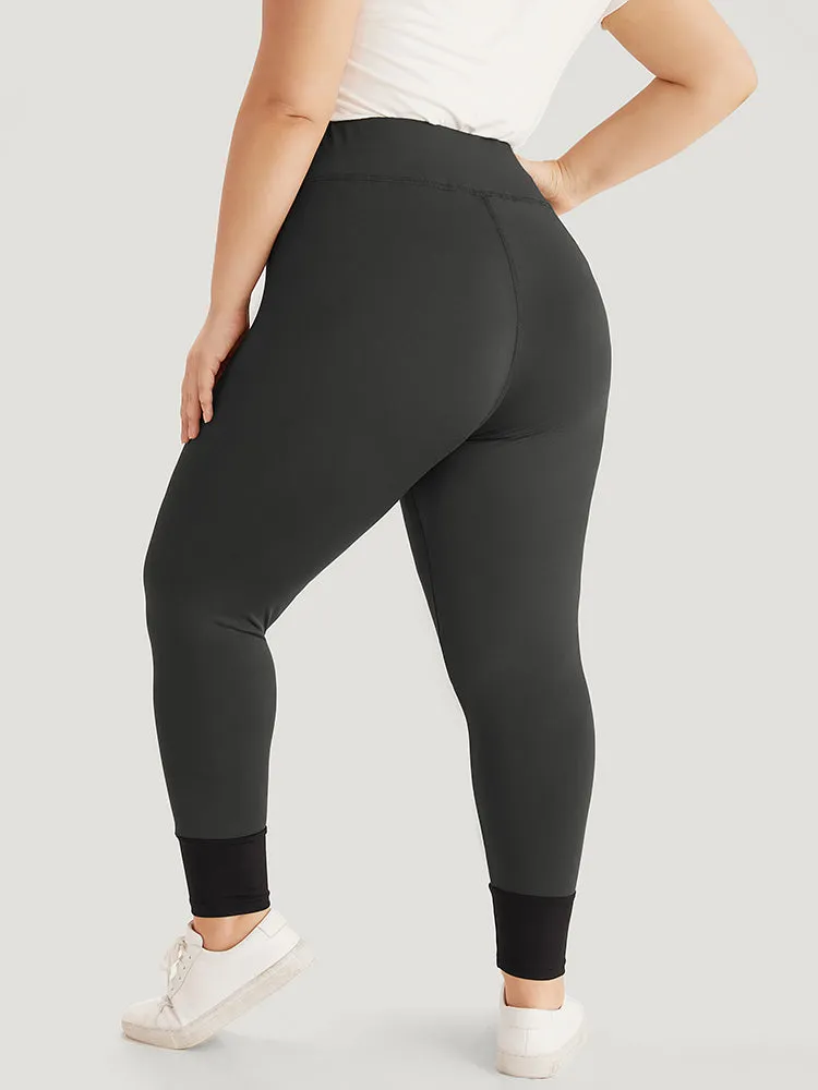 Contrast Wideband Waist Patchwork Leggings sold by Bloomchic product image thumbnail 5