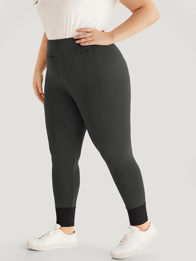 Contrast Wideband Waist Patchwork Leggings sold by Bloomchic product image thumbnail 2