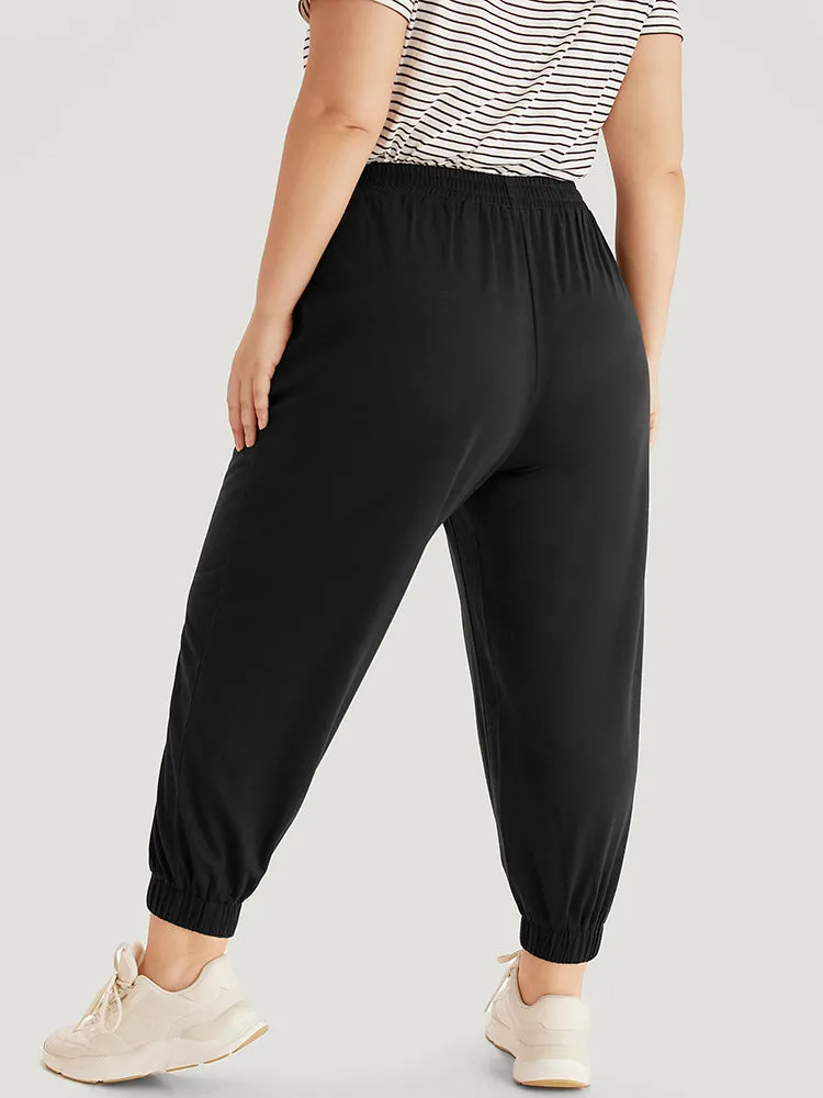 Plain Pocket Contrast Webbing Sweatpants sold by Bloomchic product image thumbnail 4