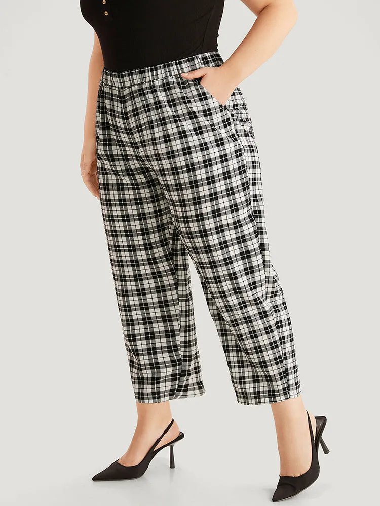 Gingham Elastic Waist Pocket Pants sold by Bloomchic product image thumbnail 2