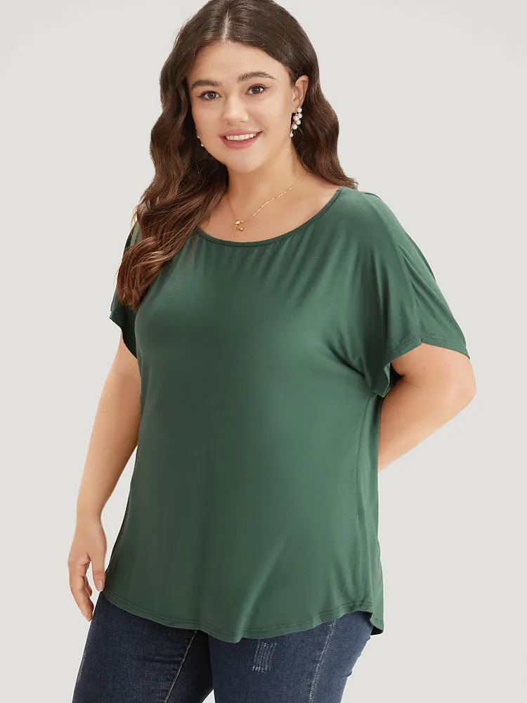 Supersoft Essentials Plain Batwing Sleeve Cut Out T-shirt sold by Bloomchic product image thumbnail 5