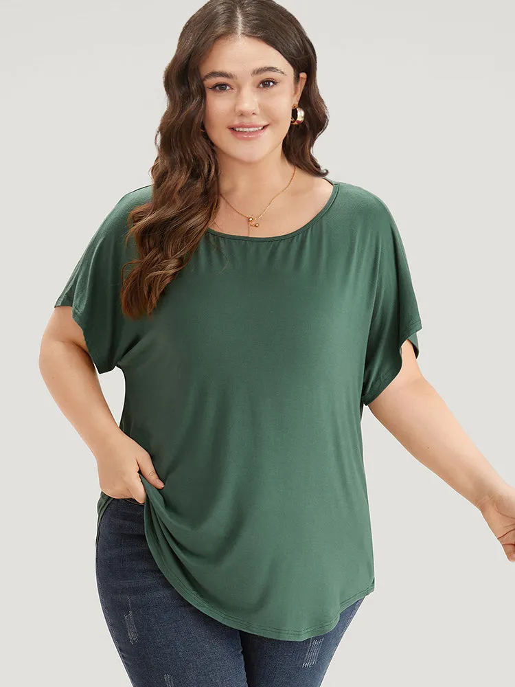 Supersoft Essentials Plain Batwing Sleeve Cut Out T-shirt sold by Bloomchic product image thumbnail 2