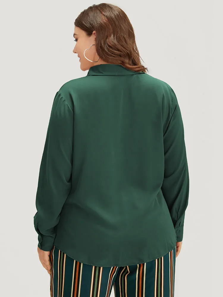 Plain Button Through Shirt Collar Woven Top sold by Bloomchic product image thumbnail 5