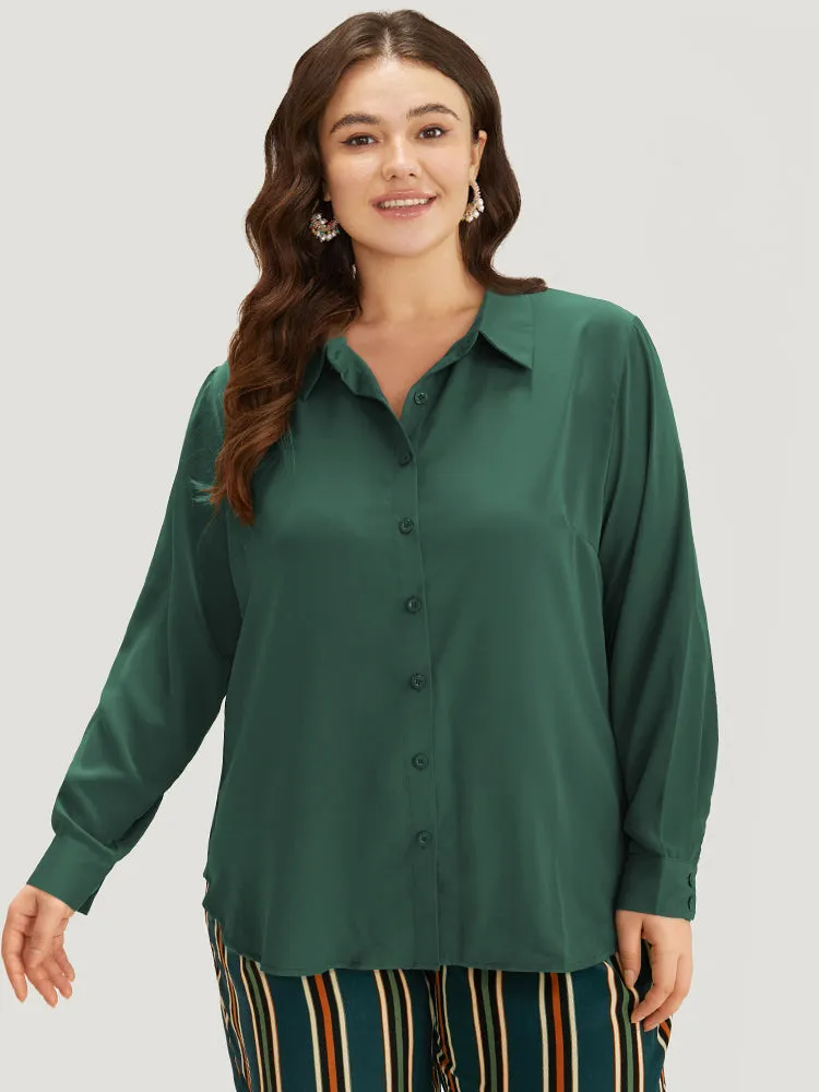 Plain Button Through Shirt Collar Woven Top sold by Bloomchic product image thumbnail 4