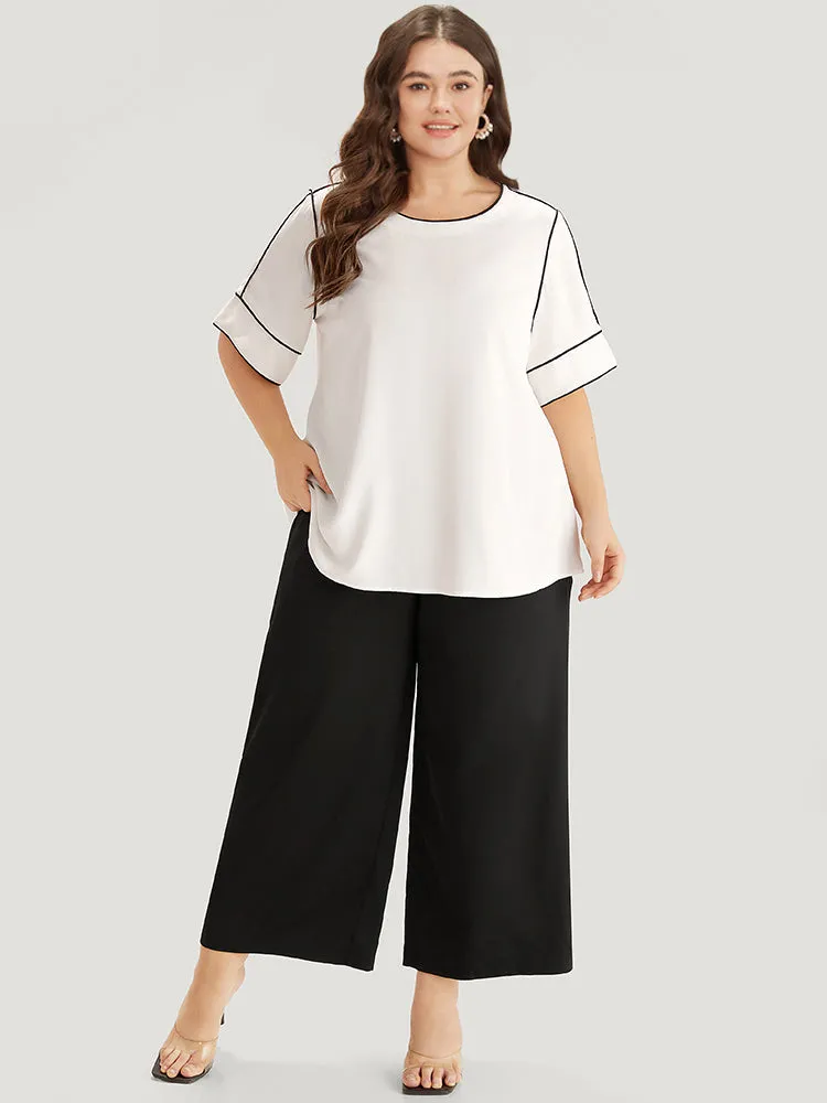 Plain Belted Buckle Detail Woven Pants sold by Bloomchic product image thumbnail 2