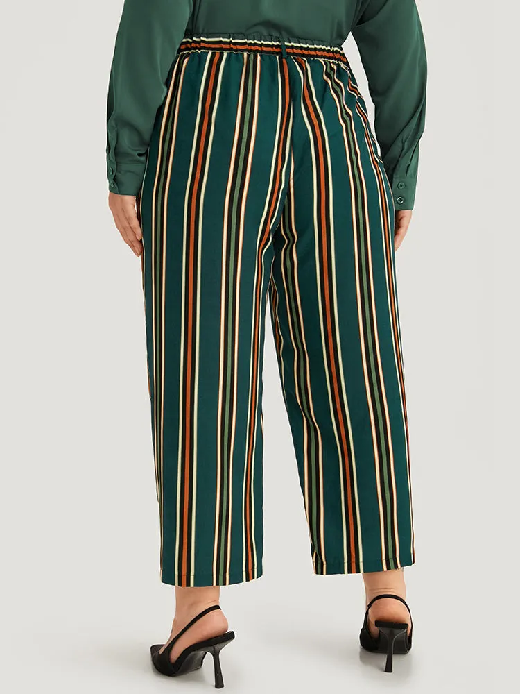 Striped Pocket Elastic Waist Woven Pants sold by Bloomchic product image thumbnail 4