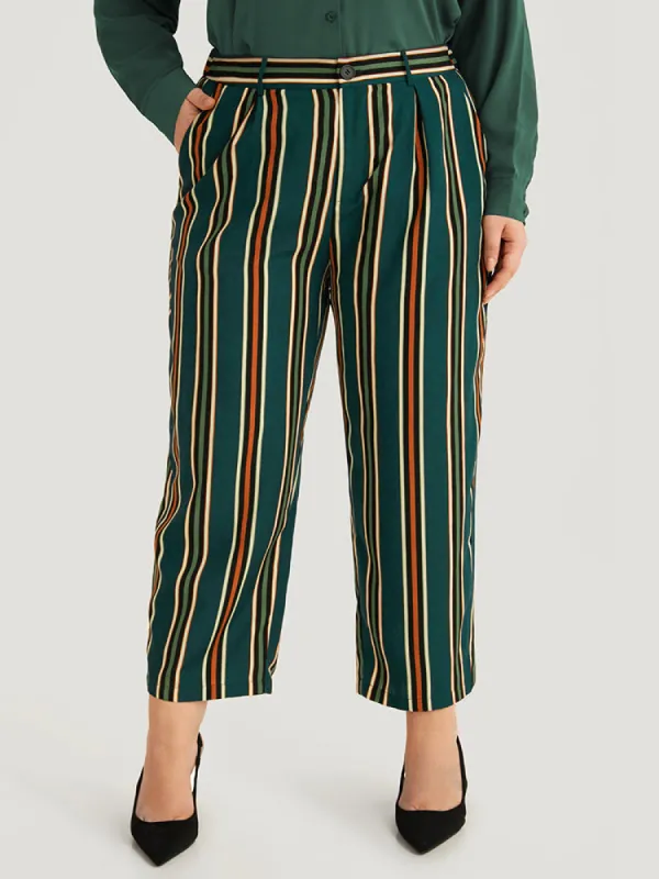 Striped Pocket Elastic Waist Woven Pants sold by Bloomchic