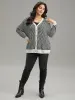 Polka Dot Patchwork Button Through Cardigan sold by Bloomchic