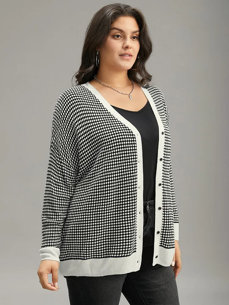 Polka Dot Patchwork Button Through Cardigan sold by Bloomchic product image thumbnail 4