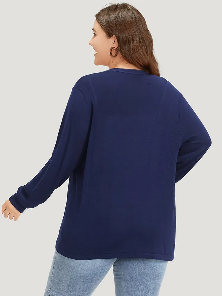 Supersoft Essentials Plain Tie Front Elastic Cuffs Cardigan sold by Bloomchic product image thumbnail 2