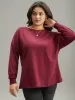 Plain Guipure Lace Crisscross Cut Out Sweatshirt sold by Bloomchic