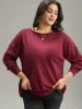 Plain Guipure Lace Crisscross Cut Out Sweatshirt sold by Bloomchic