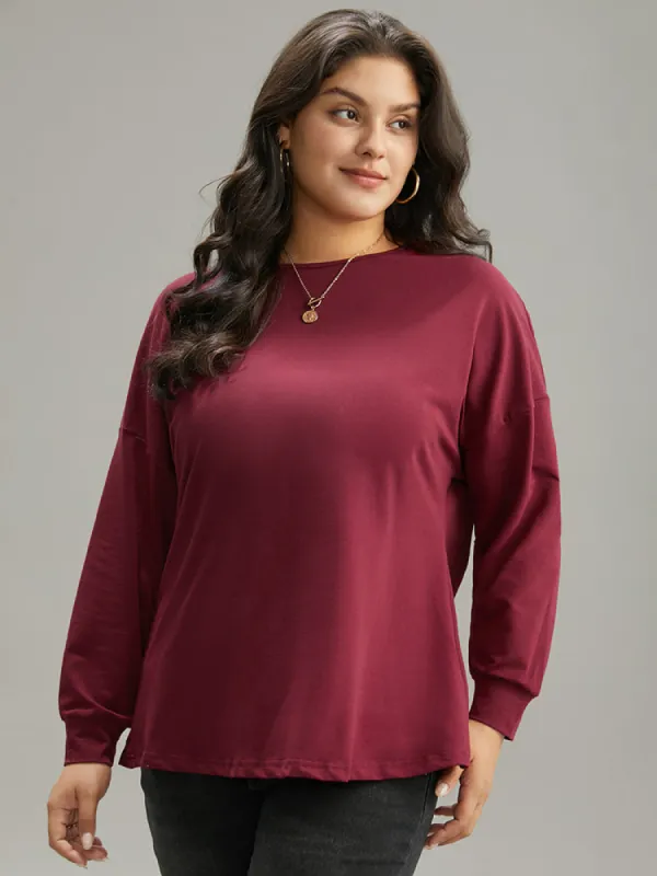 Plain Guipure Lace Crisscross Cut Out Sweatshirt sold by Bloomchic