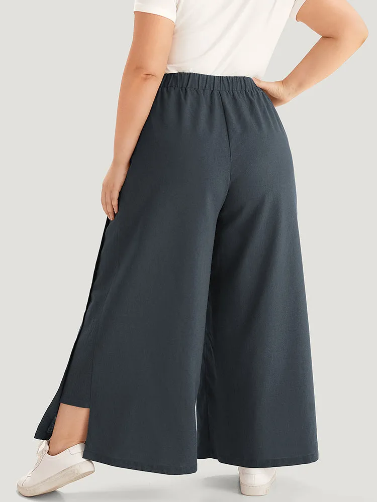 Silhouette Floral Print Elastic Waist Wide leg Pants sold by Bloomchic product image thumbnail 4