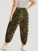 Camo Print Drawstring Pocket Patchwork Sweatpants sold by Bloomchic