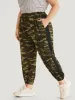 Camo Print Drawstring Pocket Patchwork Sweatpants sold by Bloomchic
