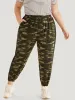 Camo Print Drawstring Pocket Patchwork Sweatpants sold by Bloomchic