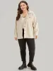 Contrast Button Fly Shirt Collar Flap Pocket Coat sold by Bloomchic