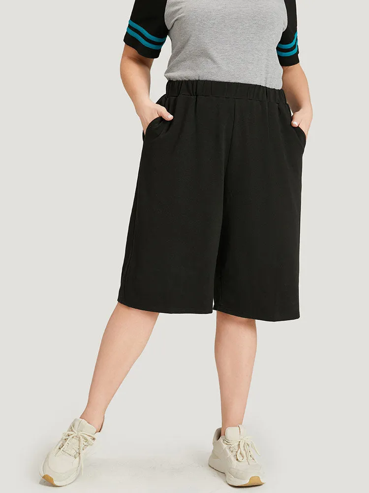 Plain Slant Pocket Elastic Waist Pants sold by Bloomchic product image thumbnail 4