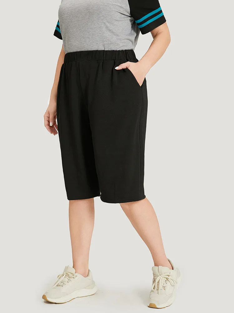 Plain Slant Pocket Elastic Waist Pants sold by Bloomchic product image thumbnail 3