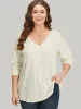 Lace Patchwork V Neck Broderie Anglaise T-shirt sold by Bloomchic
