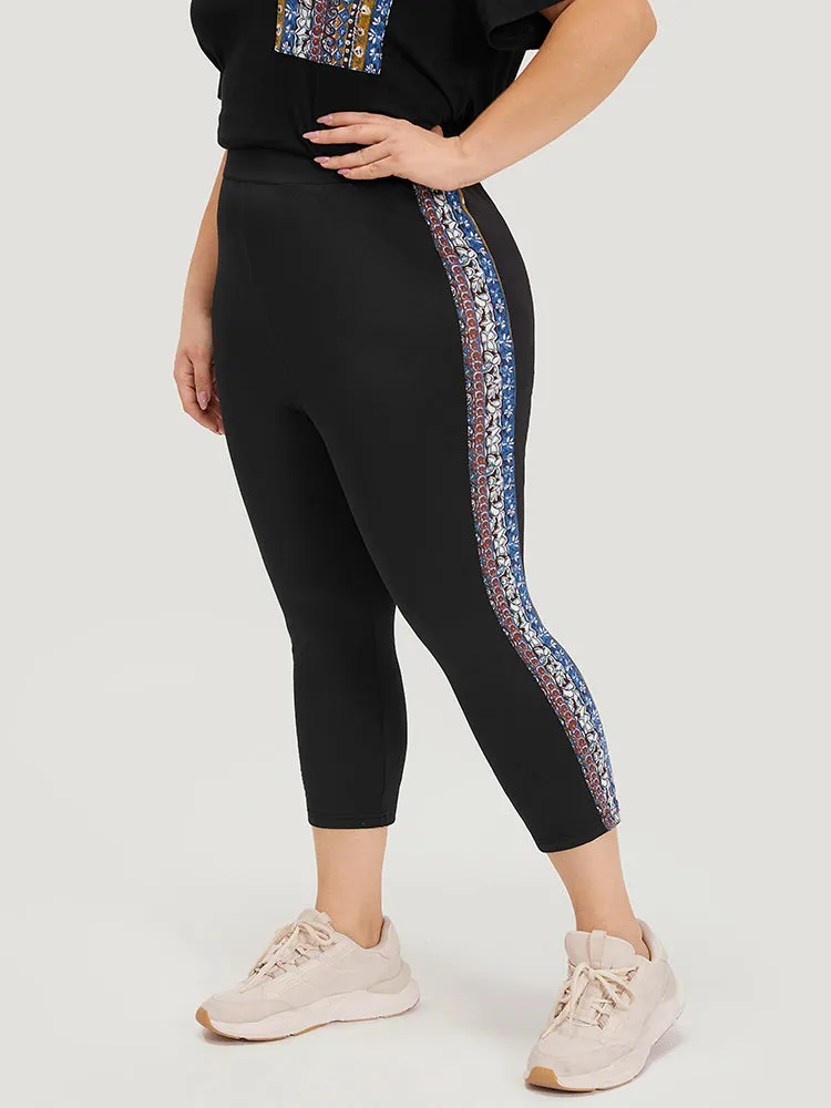 Bandana Print Patchwork Pocket Pants sold by Bloomchic