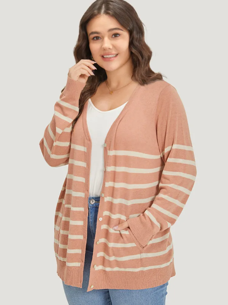Supersoft Essentials Striped Pocket Button Through Cardigan sold by Bloomchic product image thumbnail 5