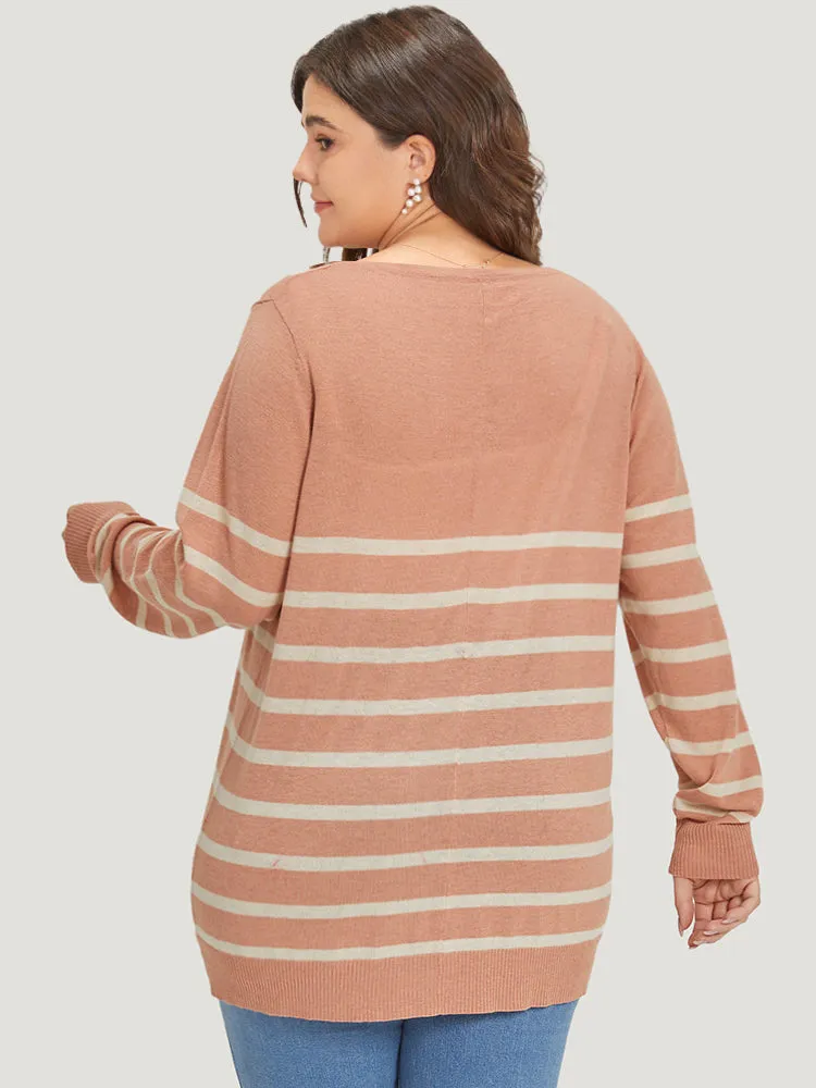 Supersoft Essentials Striped Pocket Button Through Cardigan sold by Bloomchic product image thumbnail 2
