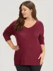 Supersoft Essentials Plain Rib Knit Split Side Pullover sold by Bloomchic
