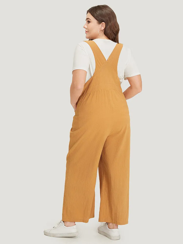 Solid Patched Pocket Overall Cami Jumpsuit sold by Bloomchic product image thumbnail 3