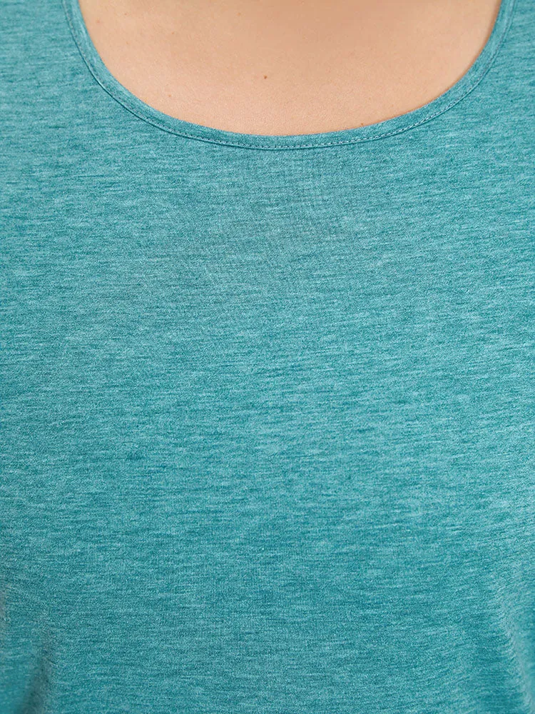 Plain Heather Short Sleeve Sleep Top sold by Bloomchic product image thumbnail 5